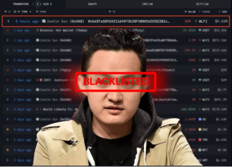 特朗普系 DeFi 项目 WLFI 封禁孙宇晨钱包：9,000 万美元转账引爆中心化质疑